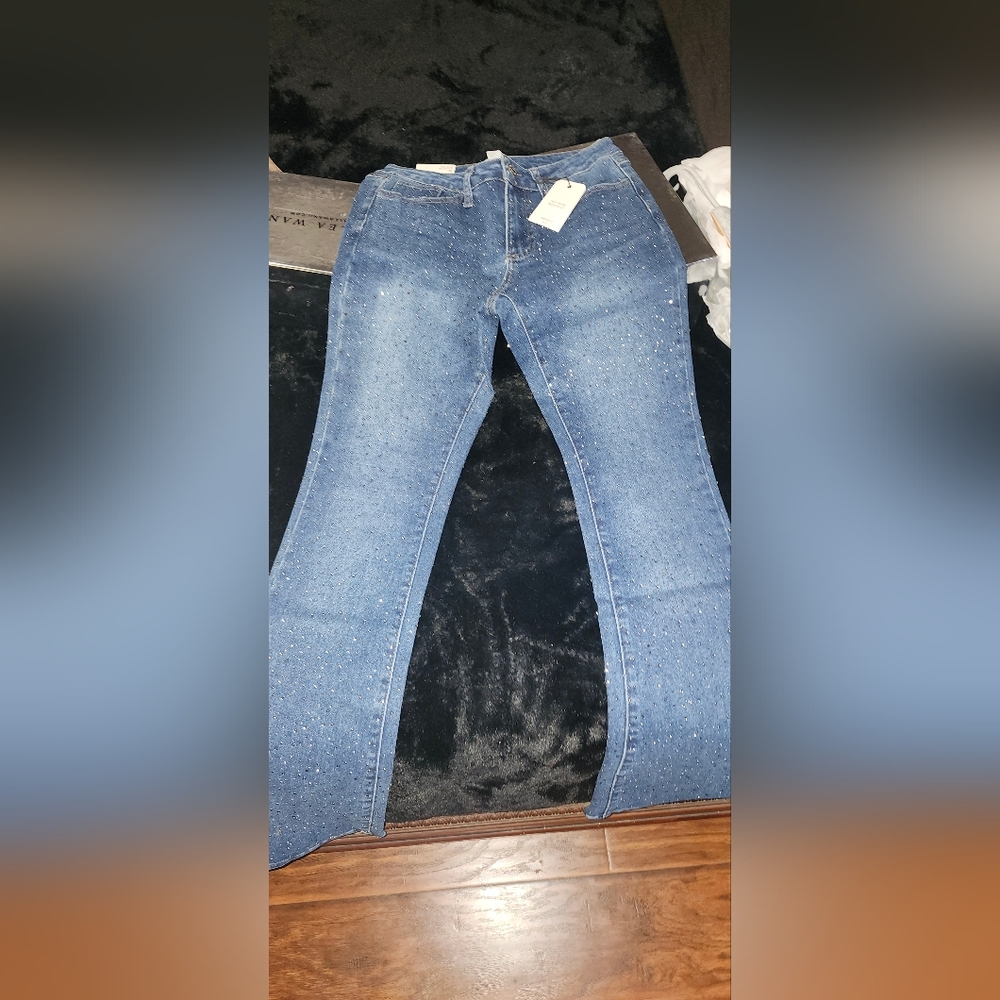 Forever 21 Blue Skinny Jeans with Subtle Texture